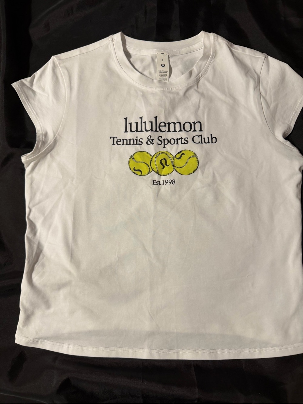 lululemon Tennis & Sports Club Graphic Tee White Size LG NWOT